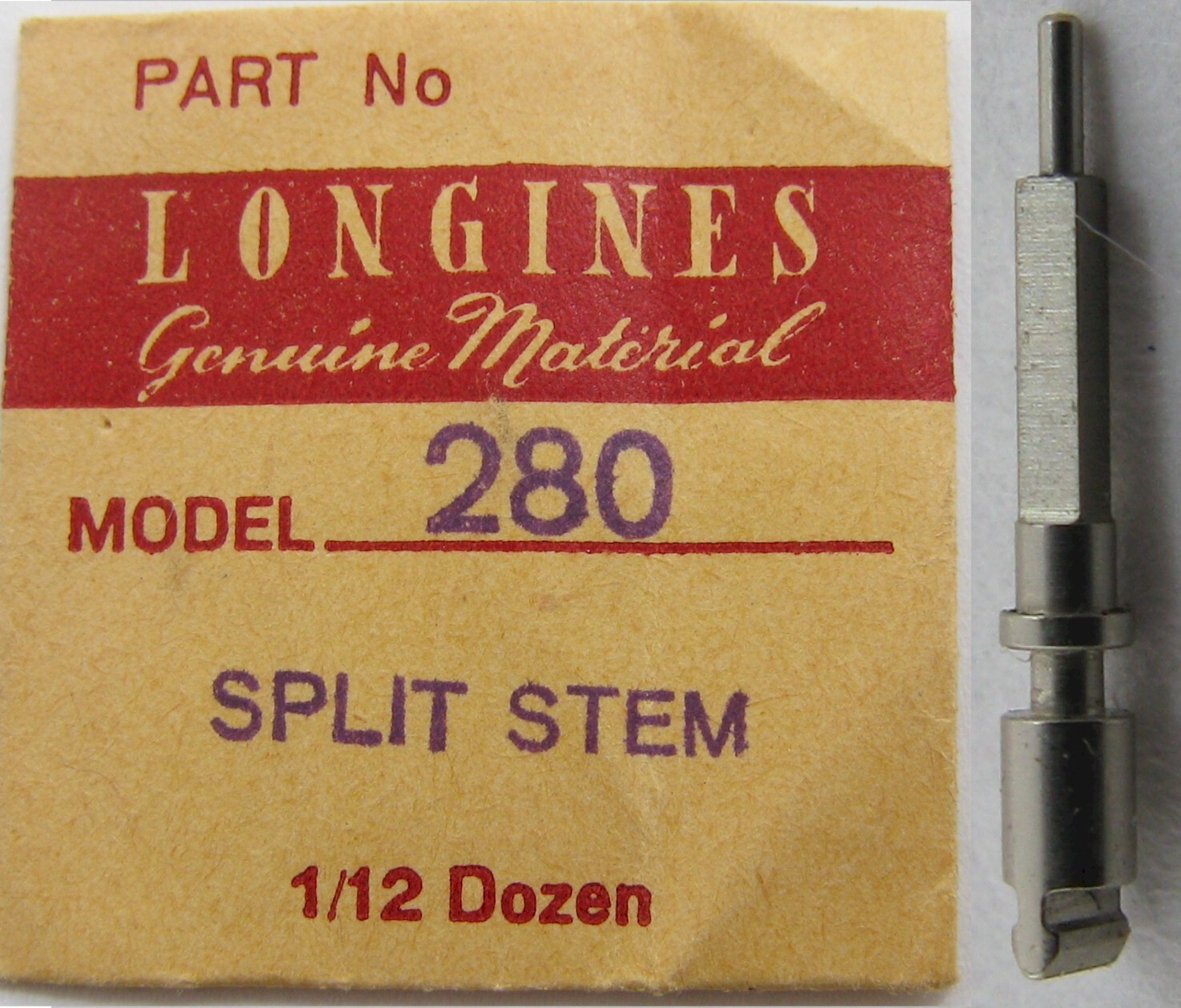 Longines 280 290 291 292 294 Watch part winding split male Stem # 404 Watch