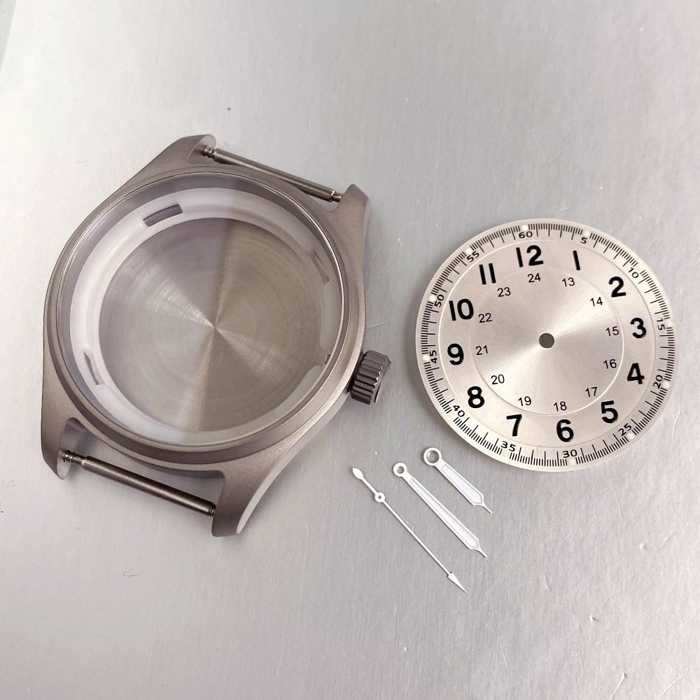 39mm 200M Waterproof Titanium Dive Watch Case NH35 Pilot 33.5mm Dial Sapphire