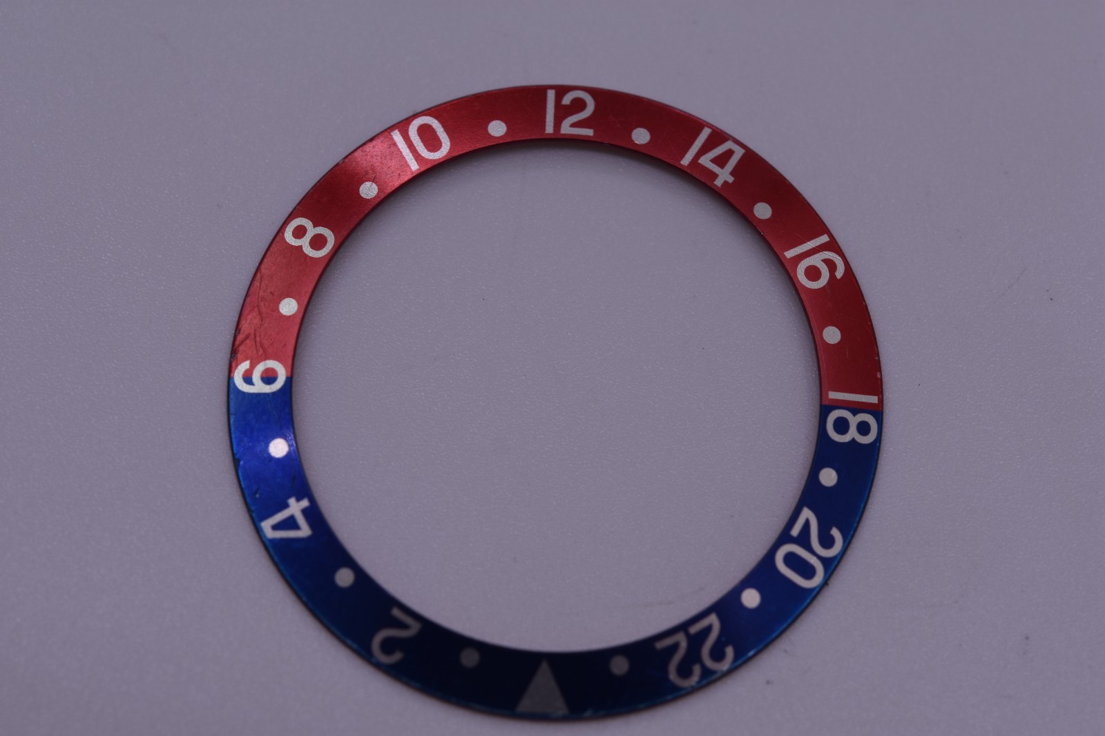60s Vintage Rolex GMT Master Pepsi Bezel Insert Mint 1675 Red Back Genuine Faded