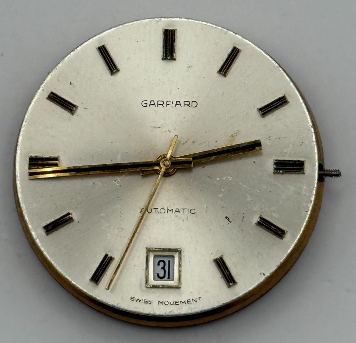 MSR S76/28 Watch Movement Garrard Date 21 Jewels Automatic Vintage Parts 30.4mm