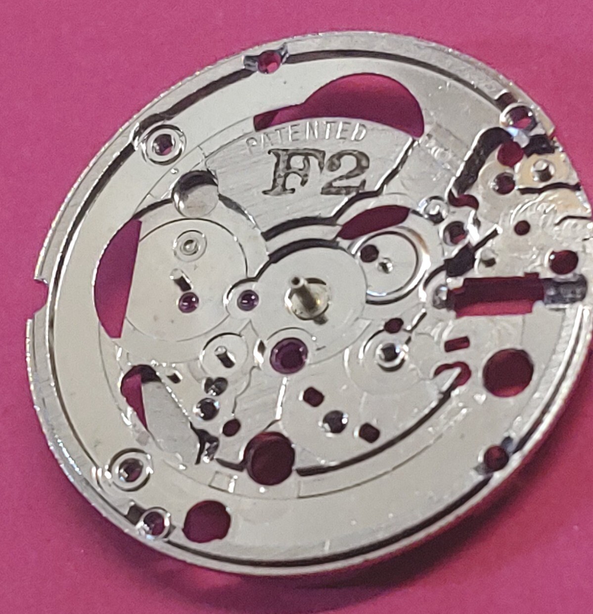 ETA 956.111 F2 Patented NOS 7 Jewel Movement Base Plate. Highly Polished Finish