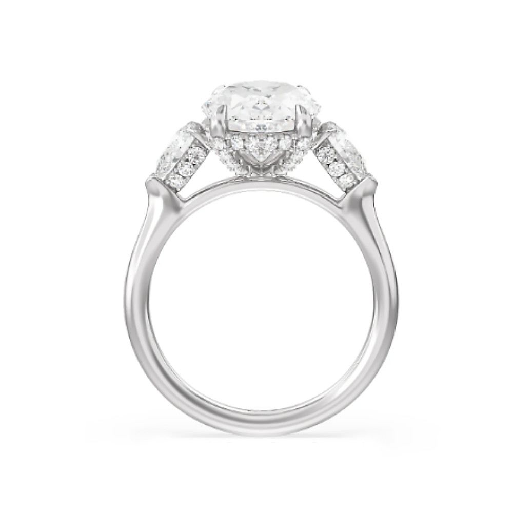 Diamond Ring 950 Platinum Semi Mount Setting Oval Cut Size 6 7 8 1 Carat