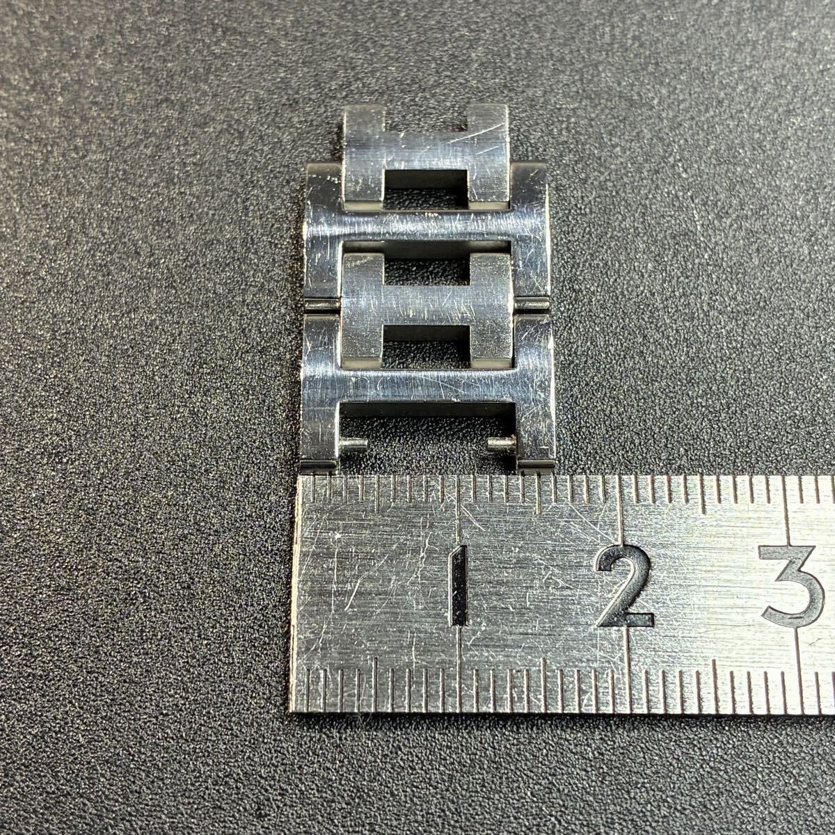 Genuine Hermes Clipper 16mm Stainless Steel Bracelet 2 Links Late Model #8