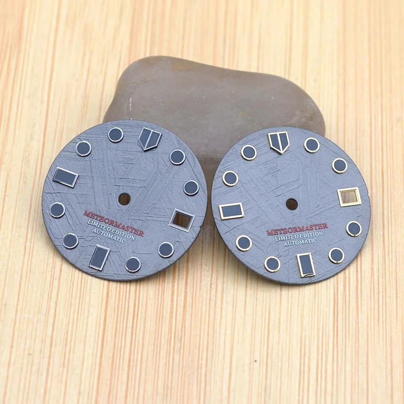 Meteorite Style Watch Dial for NH35 NH36 7S26 28.5mm Gray Repair Replace Premium