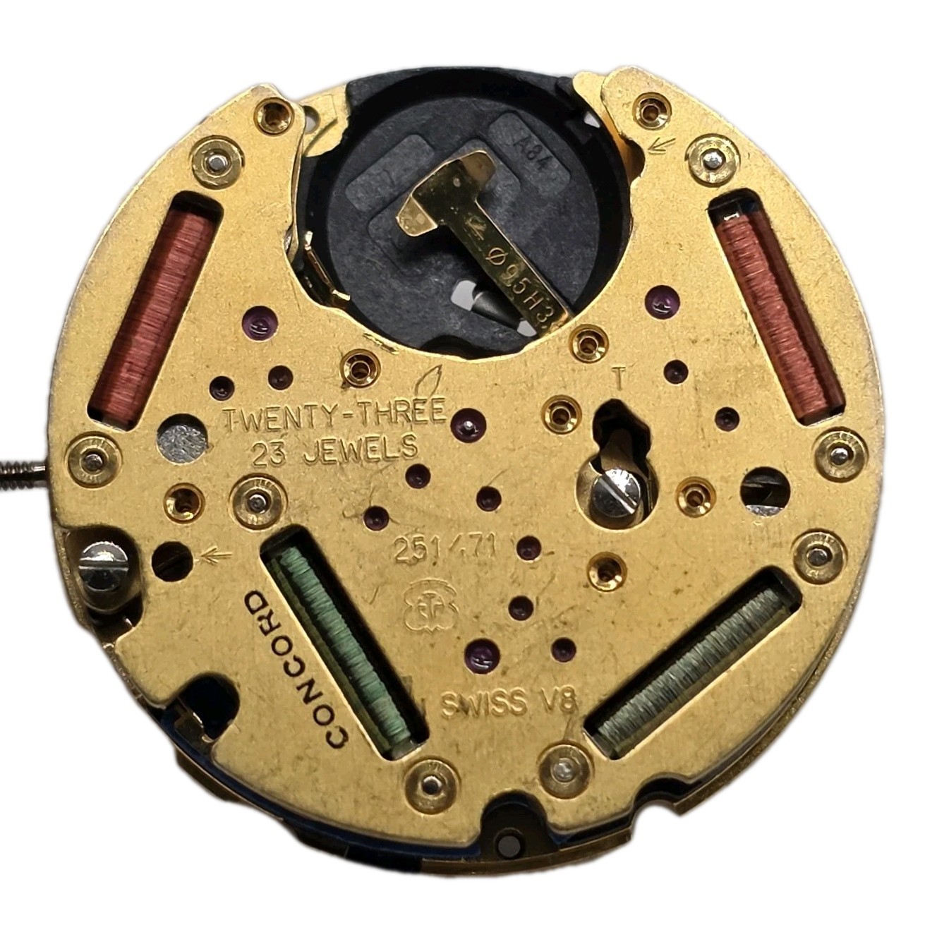 Concord ETA Cal. 251.471 Swiss Chronograph 23 Jewels Watch Movement Untested