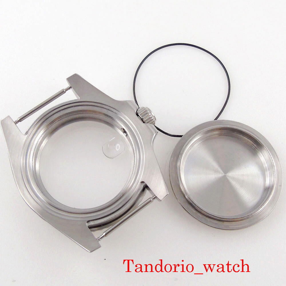 40mm Sapphire Glass Watch Case fit NH34A NH35A ETA2824 Miyota8215 Black Ceramic