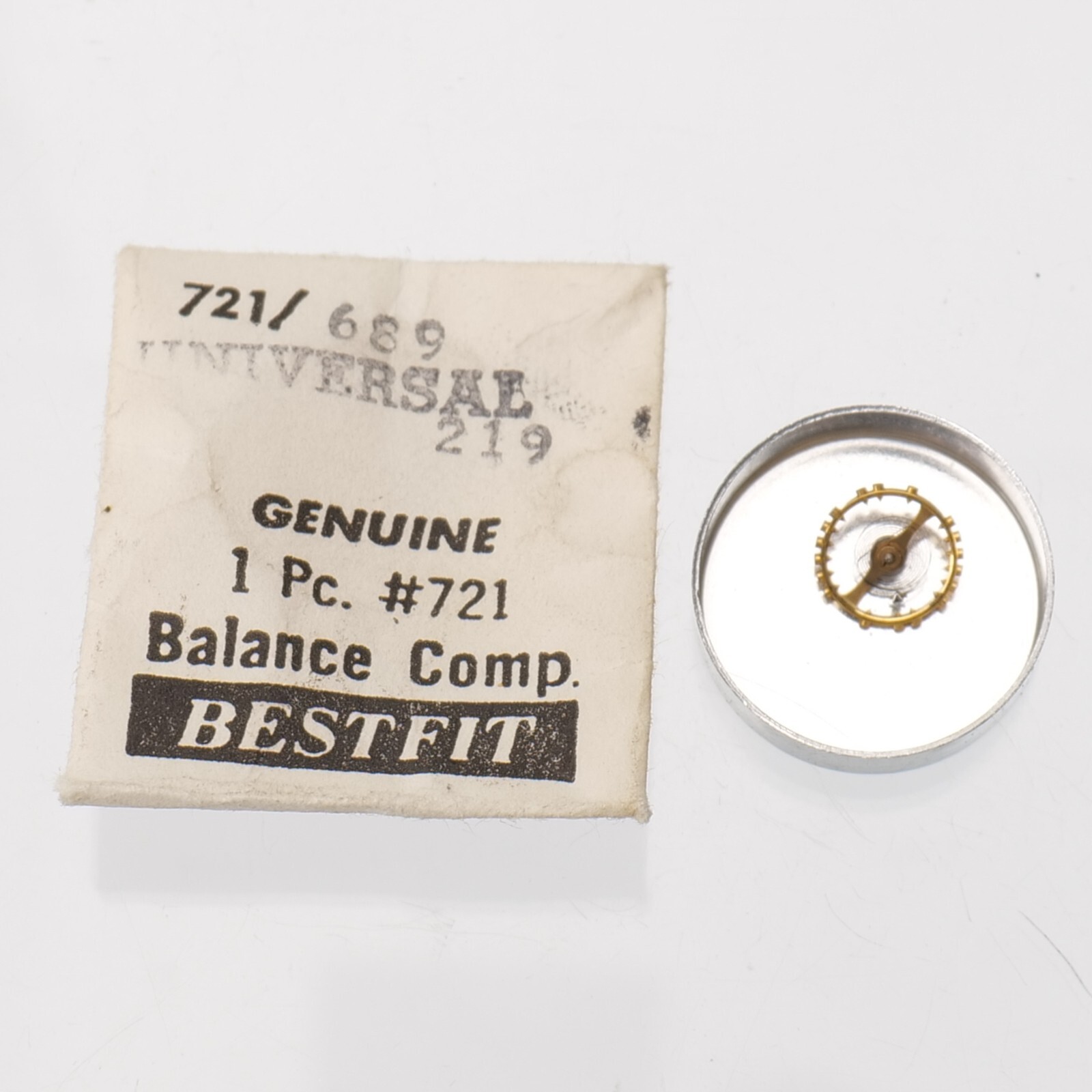 Vintage Universal Geneve Cal 219 Complete Balance Wheel New Old Stock Watchmaker