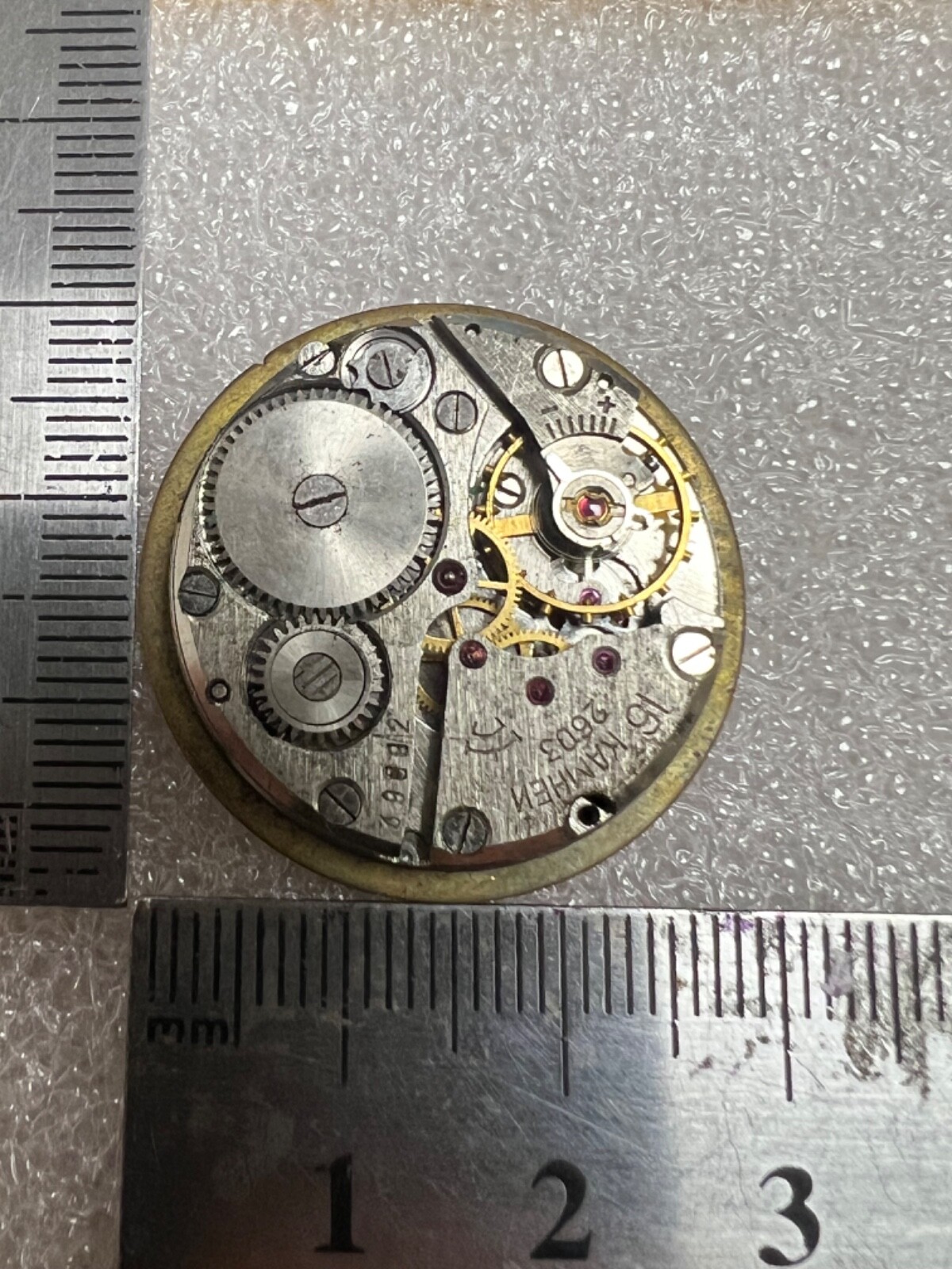Watch movement USSR Raketa Cal.2603 plus Dial.For parts.