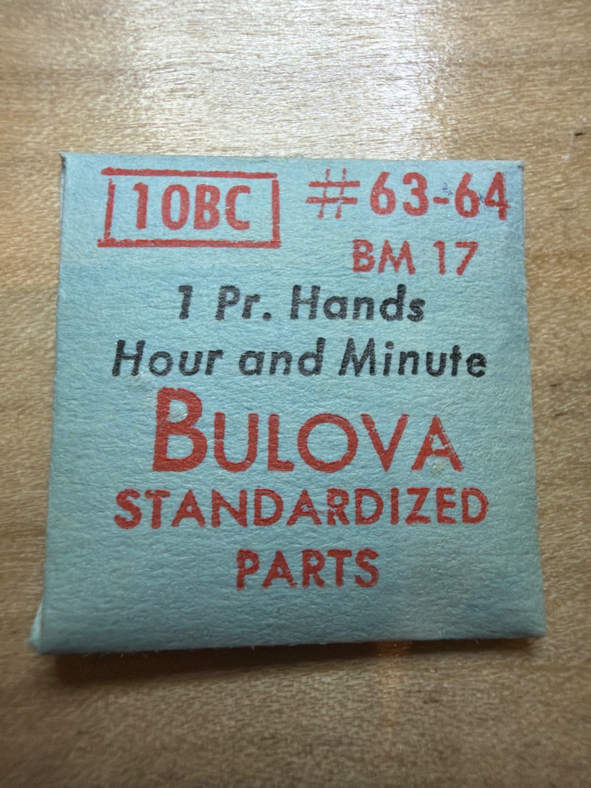 Bulova – NOS – 63-64 Pair of Watch Hands – Various Calibers & Finishes
