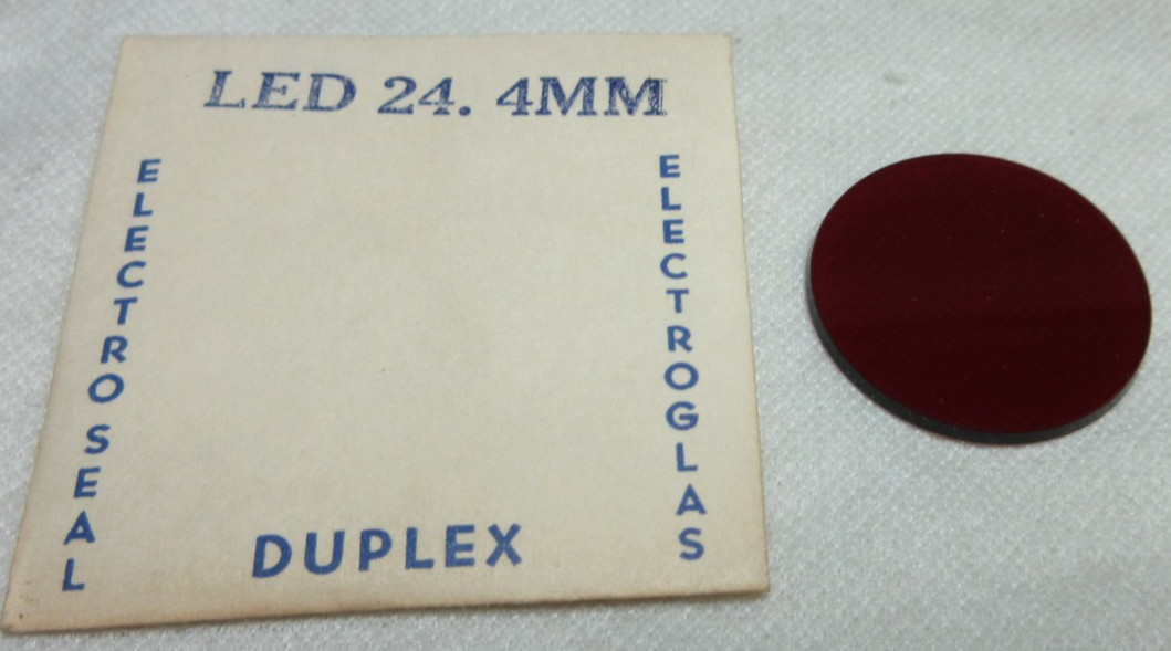 ELECTRO SEAL RED L.E.D. WATCH CRYSTAL REPLACEMENT PART WATCHMAKER #194