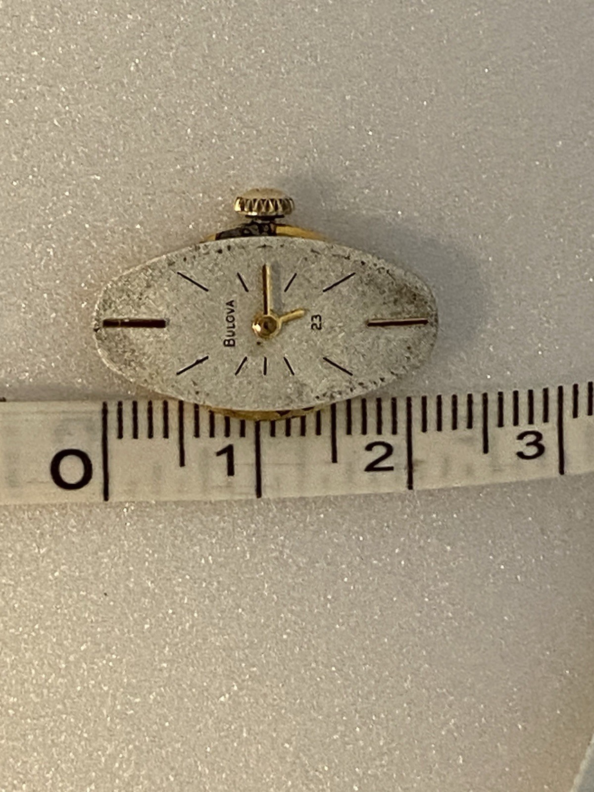 Bulova 5 AZ 23 Jewels Watch Movement Face With Dial Hands Runs