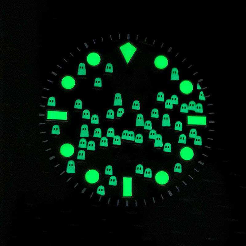 DS Ghost Drift A-Piao No Date Dial 28.5mm NH38/35 MOD Green lume 3D Stereoscopic