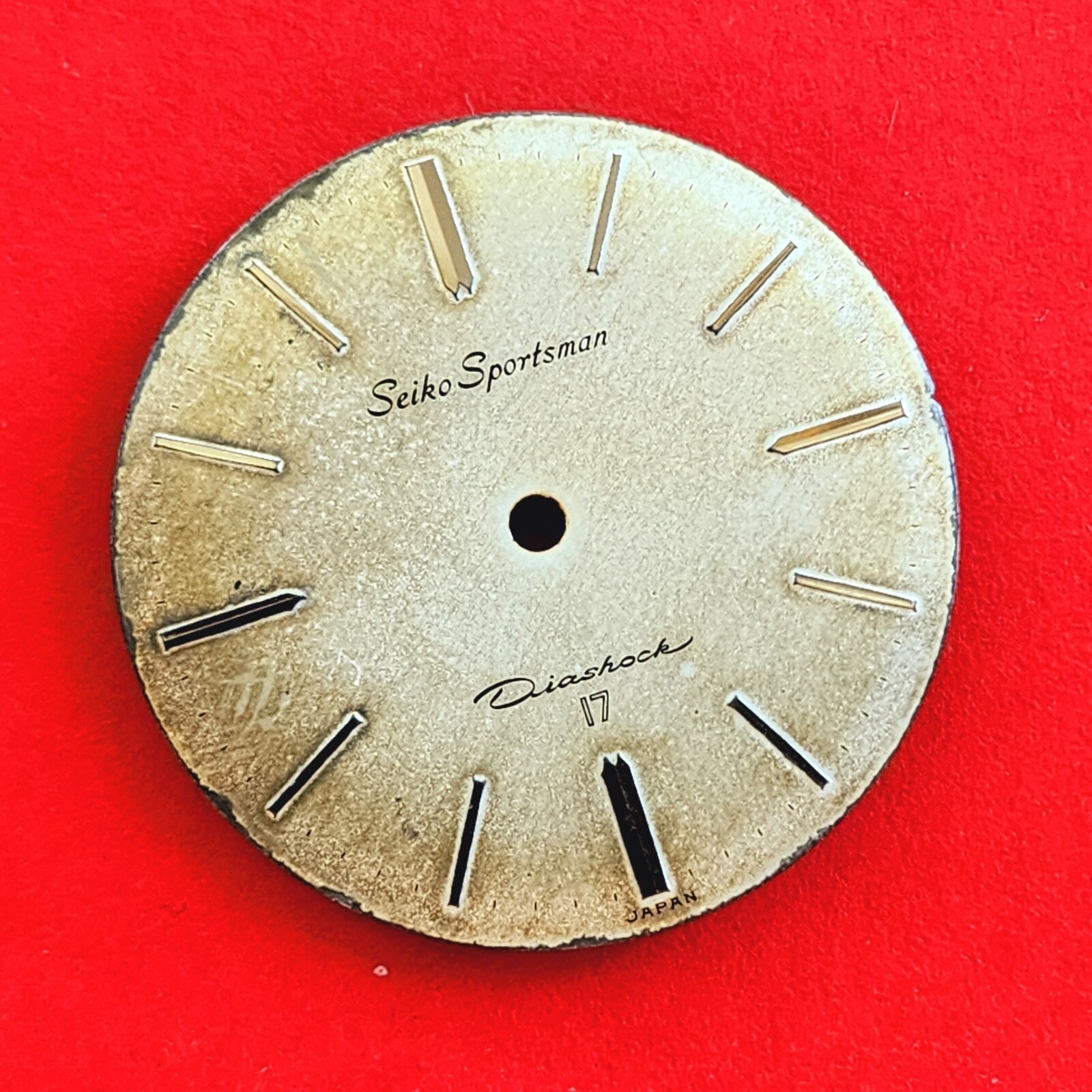 Seiko Sportsman Diashock 17 Watch Dial Vintage Parts Watchmaker Rare Mens