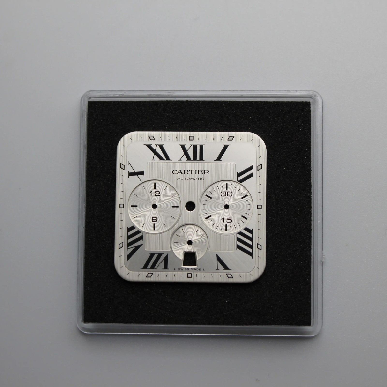 Cartier Santos de Cartier Chrono 29 x 29mm Satin Brushed Silver Dial WSSA0017