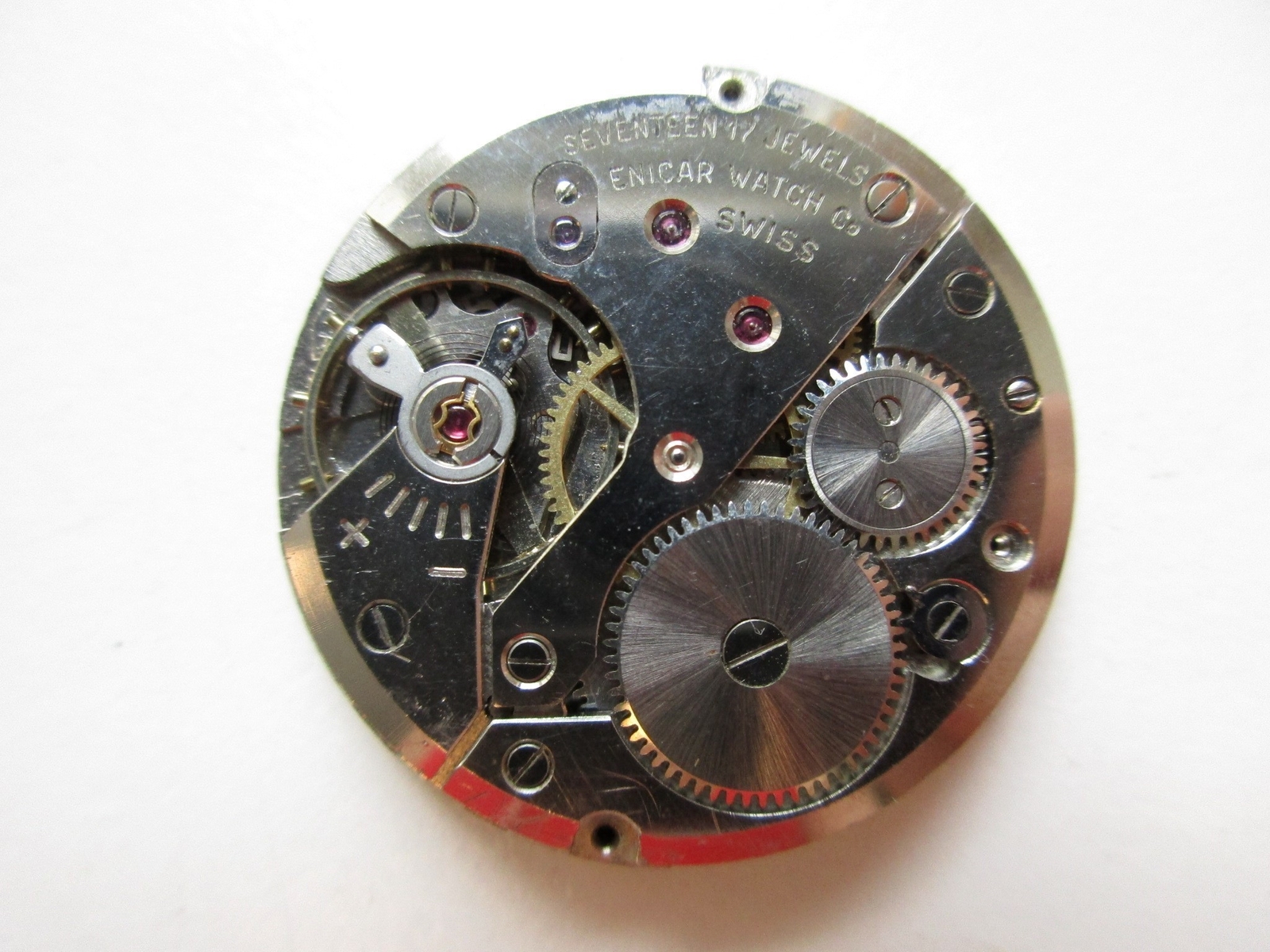 Enicar cal. 1292 Swiss made watch movement & dial – running
