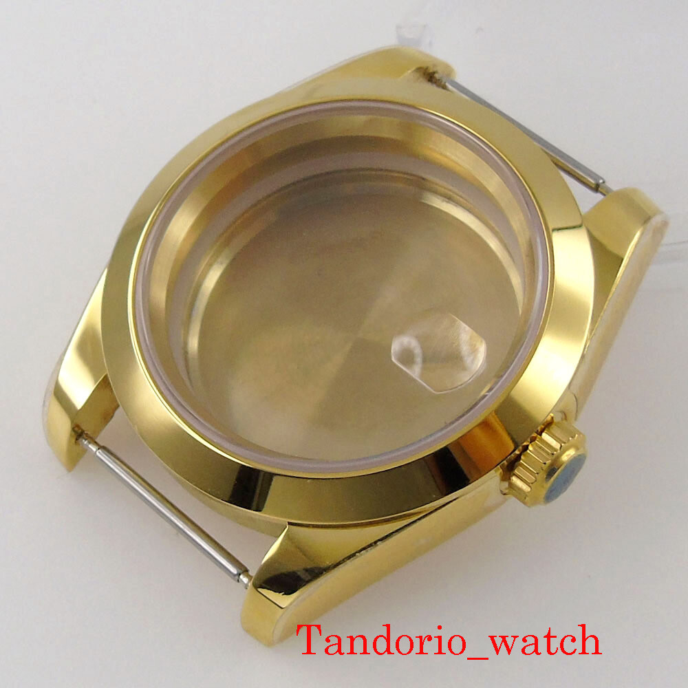 36mm For NH34 NH35 NH36 MIYOTA 8215 Mingzhu Movement Yellow Gold Polished Case