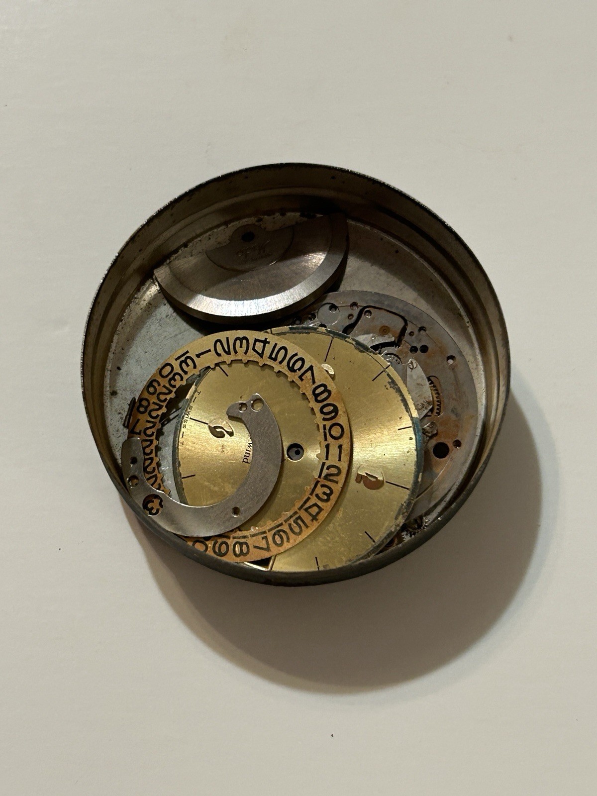 Vintage Mido Ocean Star Powerwind Automatic Watch Movement + Dial + Parts Repair