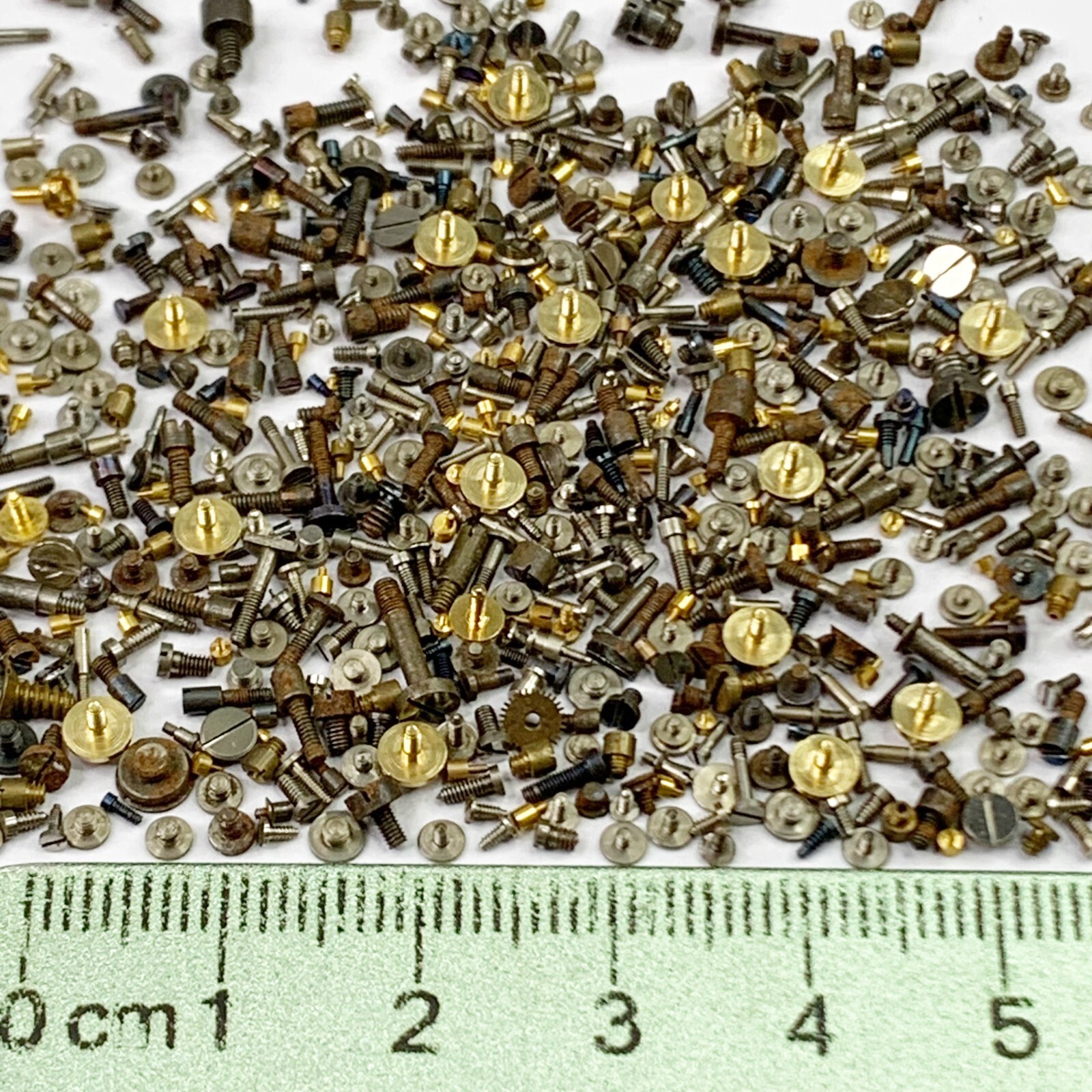 100 Watch Screws Pocket Wrist Silver Blue Gold Parts Watchmaker Repair Job Lot
