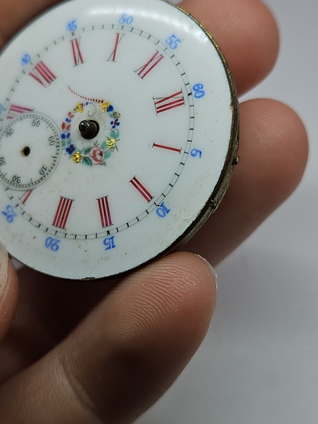 ANTIQUE Unbranded? POCKET WATCH MOVEMENT 40.6MM FOR REPAIR/PARTS