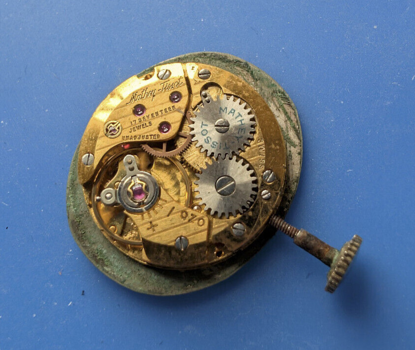 VINTAGE LADIES MATHEY TISSOT CAL 201 WRISTWATCH MOVEMENT RUNNING