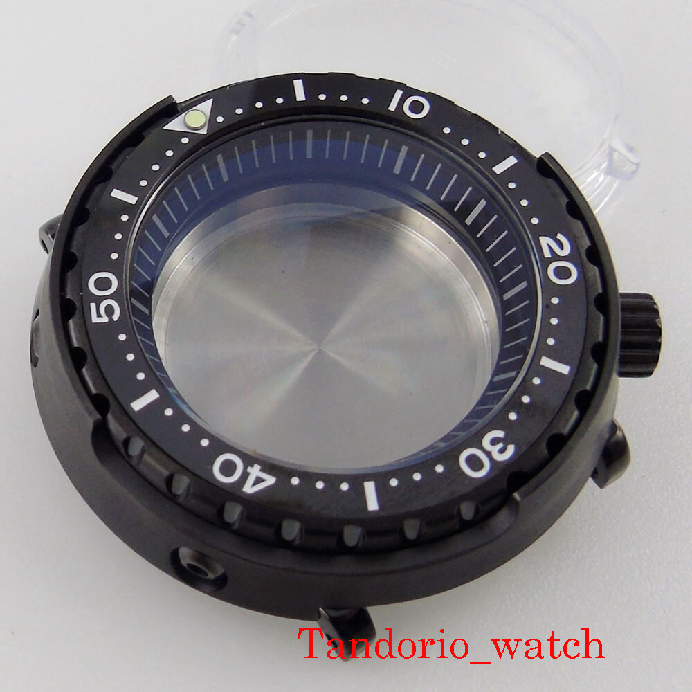 Black Watch Part Fit For NH35A Skx007 Watch Case Sapphire Glass 200m Resistance