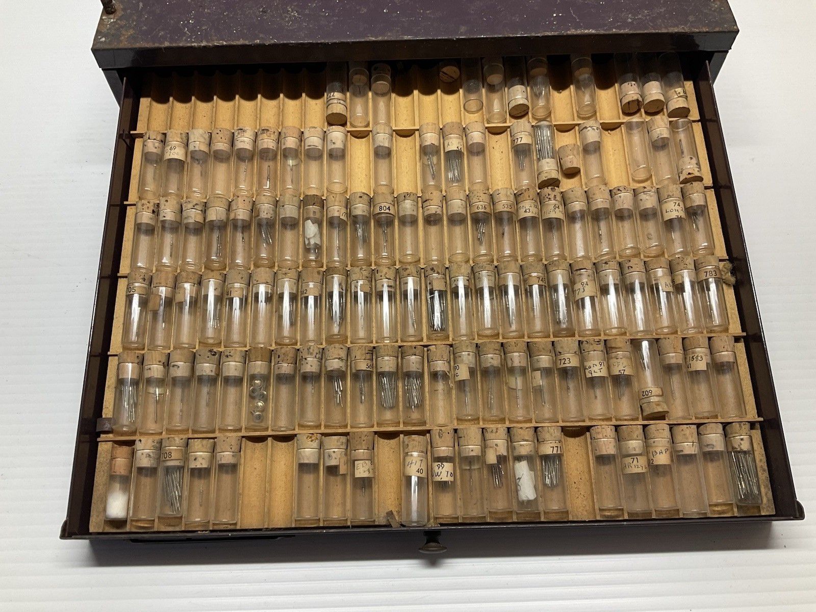 Newall Watchmaker Cabinet Double Drawer Swiss Material Watch Stems