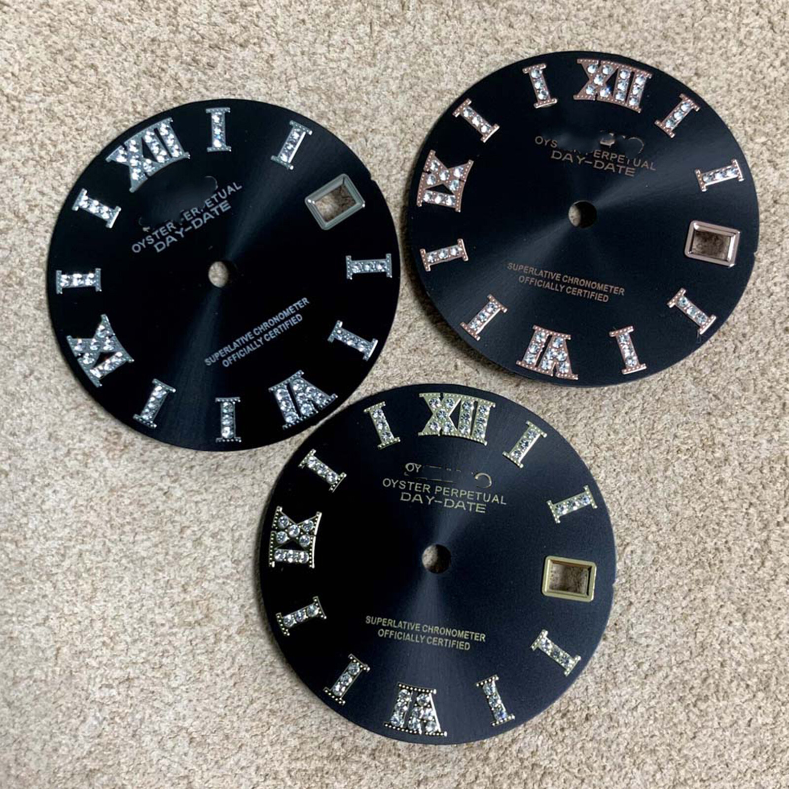 28.5MM Diamond Watch Dial Modification Accessories For NH35 Automatic Movement