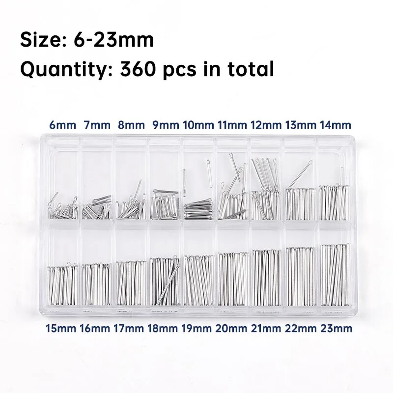 360pcs Watch Band Split Pins Bracelet Strap Link Pins Cotter Bar Repair Tools