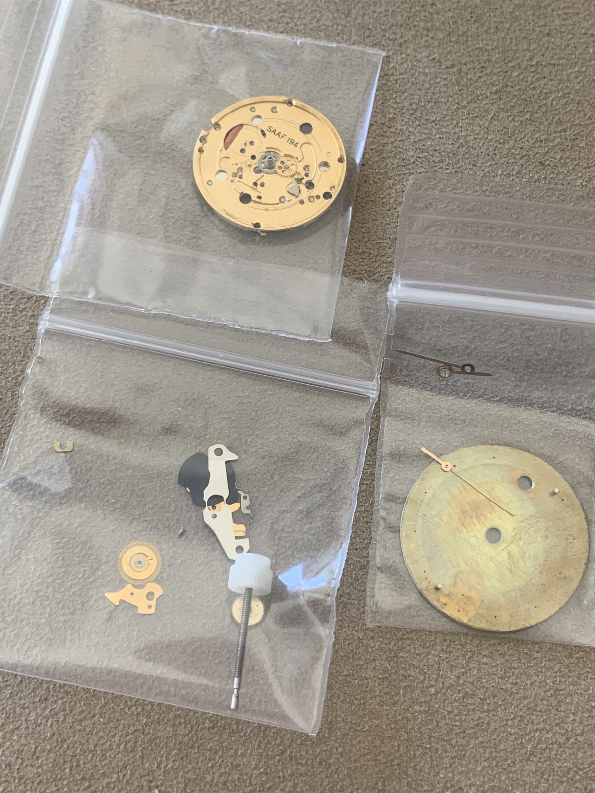 BUNDLE LOT ETA 256.0001 Movement Parts Accutron Marco Polo Dial SWISS Authentic