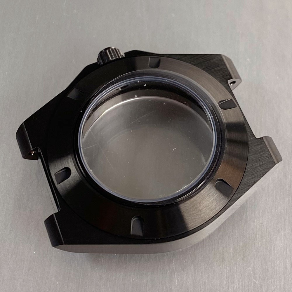 High Quality 40mm Sapphire Glass Black PVD Watch Case Fit Engineer NH35 NH36