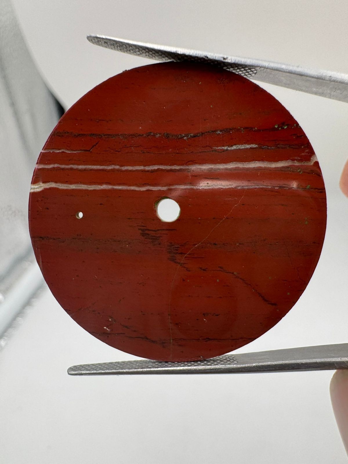 Red Jasper Natural Stone watch dial Polished Gemstone 37 mm Round shape gmc1056