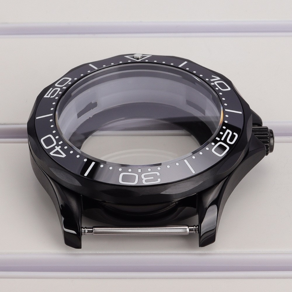 Black 41mm Watch Case For Seiko NH34 NH35 NH36 For Heritage Models Repair Parts