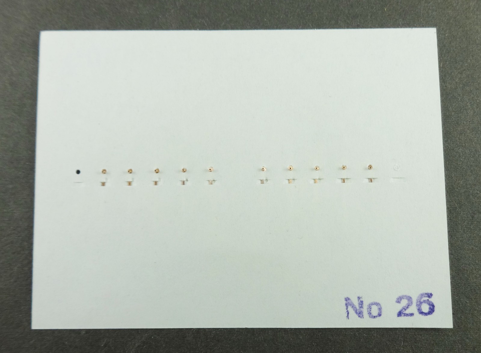 Vintage Lot of 10 UNIVERSO (Swiss) Center Seconds 13mm HANDS No 26. NOS