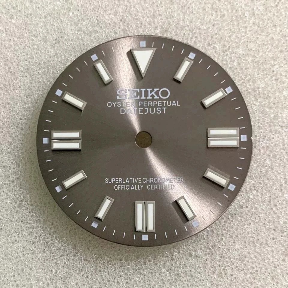 28.5mm Retro Watch Dial Green Luminous for Nh36 Nh35 Movement Watch Accessories