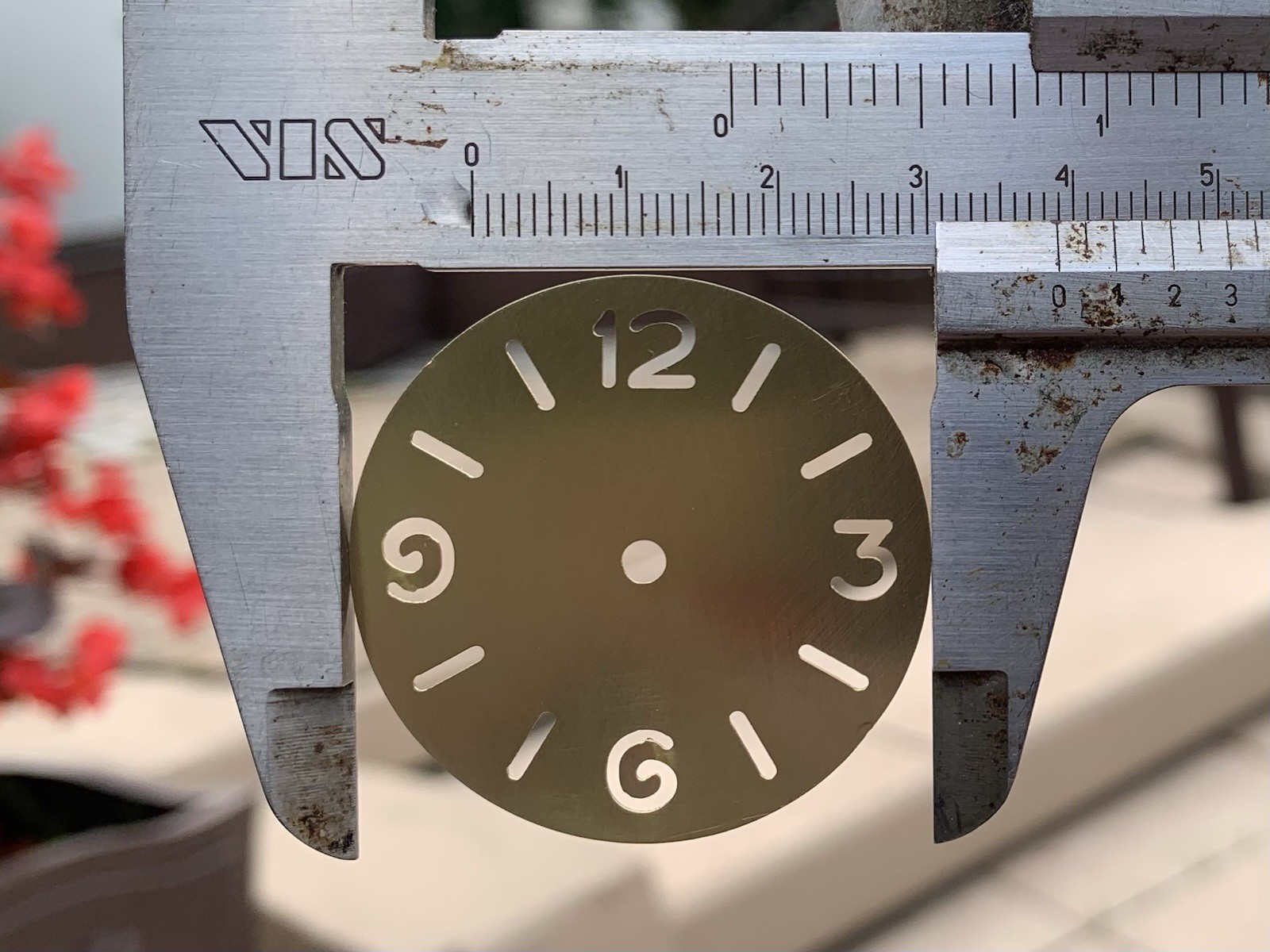 PAM skeleton / Ø 39 mm – watch dial , engraved / brass