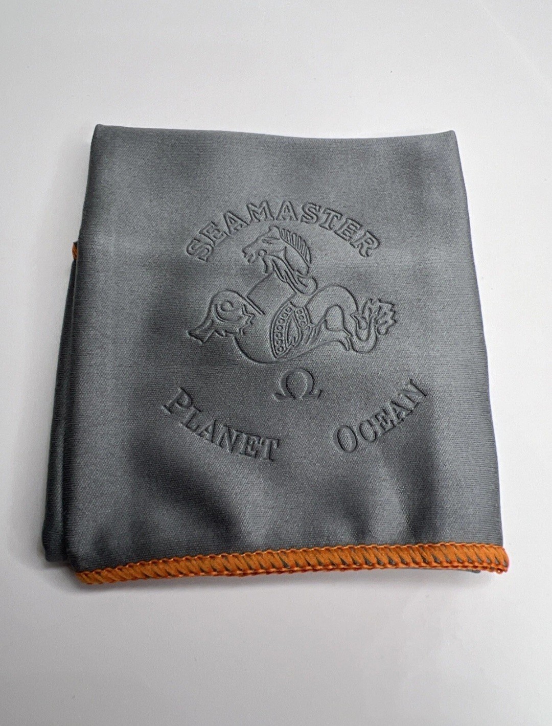 OMEGA PLANET OCEAN GRAY & ORANGE WATCH CLEANING POLISHING CLOTH