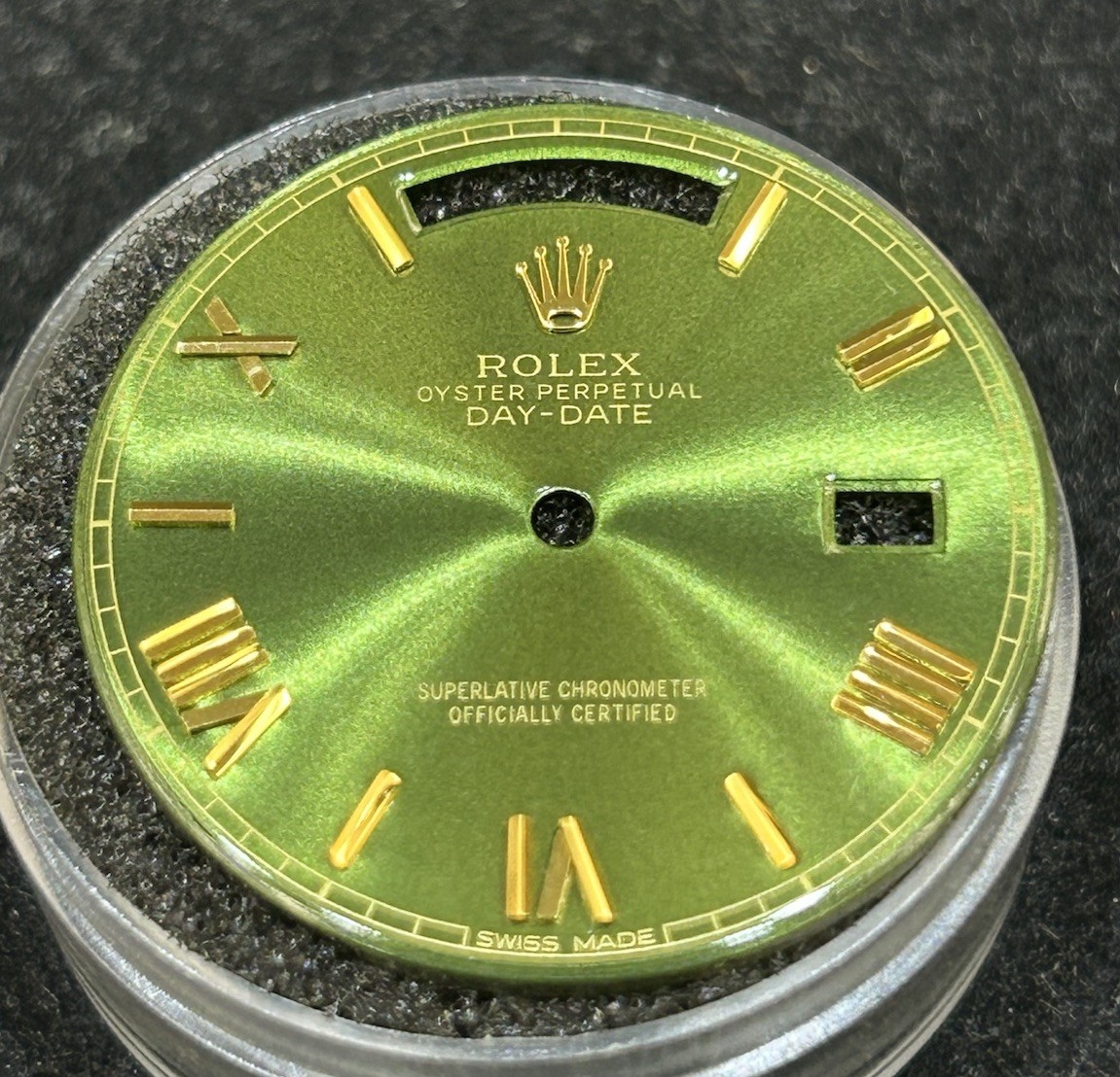 Rolex 40mm President Custom Olive Green Roman Dial Yellow For 228238 & 228348