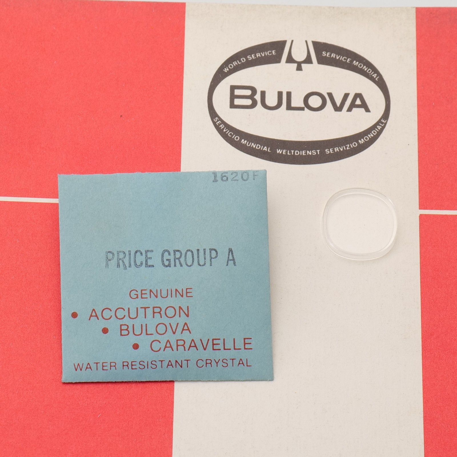 Original Genuine Bulova 1620F Crystal NOS Watch Part New Old Stock (C1D27)