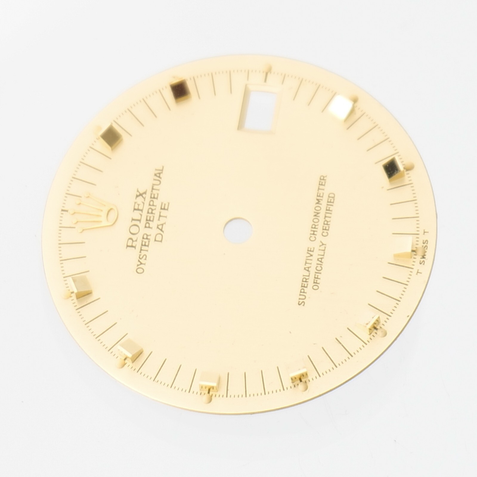 Rolex Date Champagne Square Marker Dial For Model 15203 Excellent Genuine