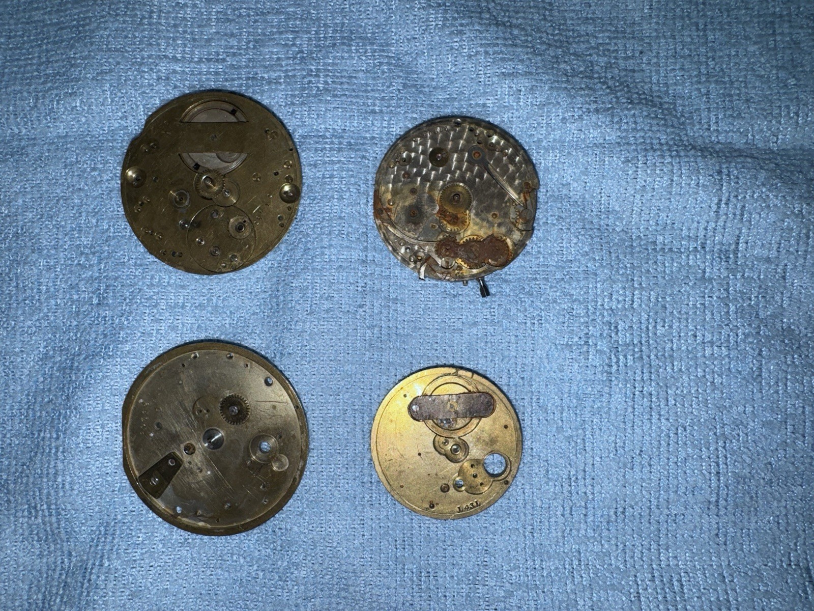 Lot Vintage Pocket Watch Movement Parts As Is Not Working Longines