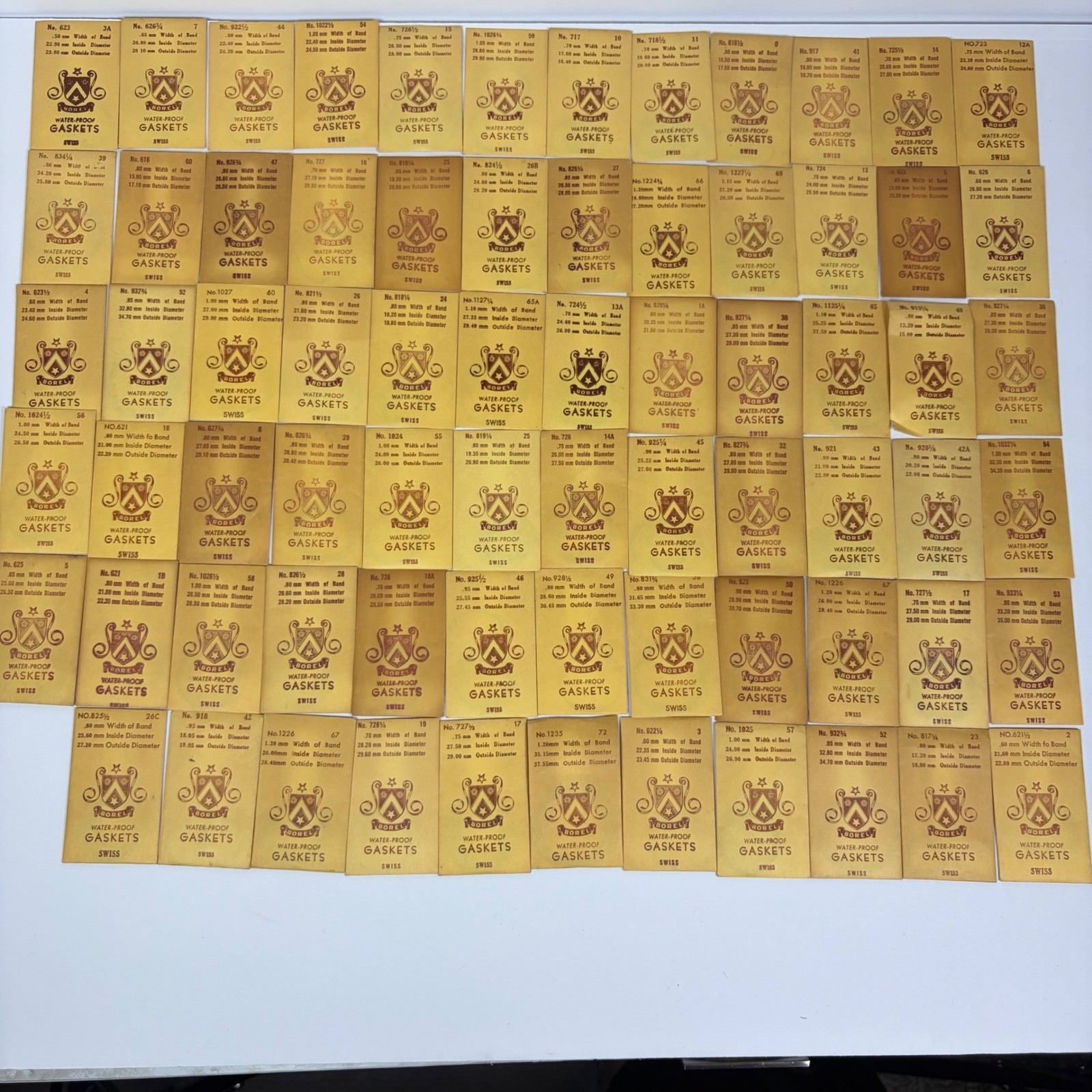 Borel Water-Proof Gaskets Vintage Swiss Watch Repair Parts Lot of 70 Unisex OS
