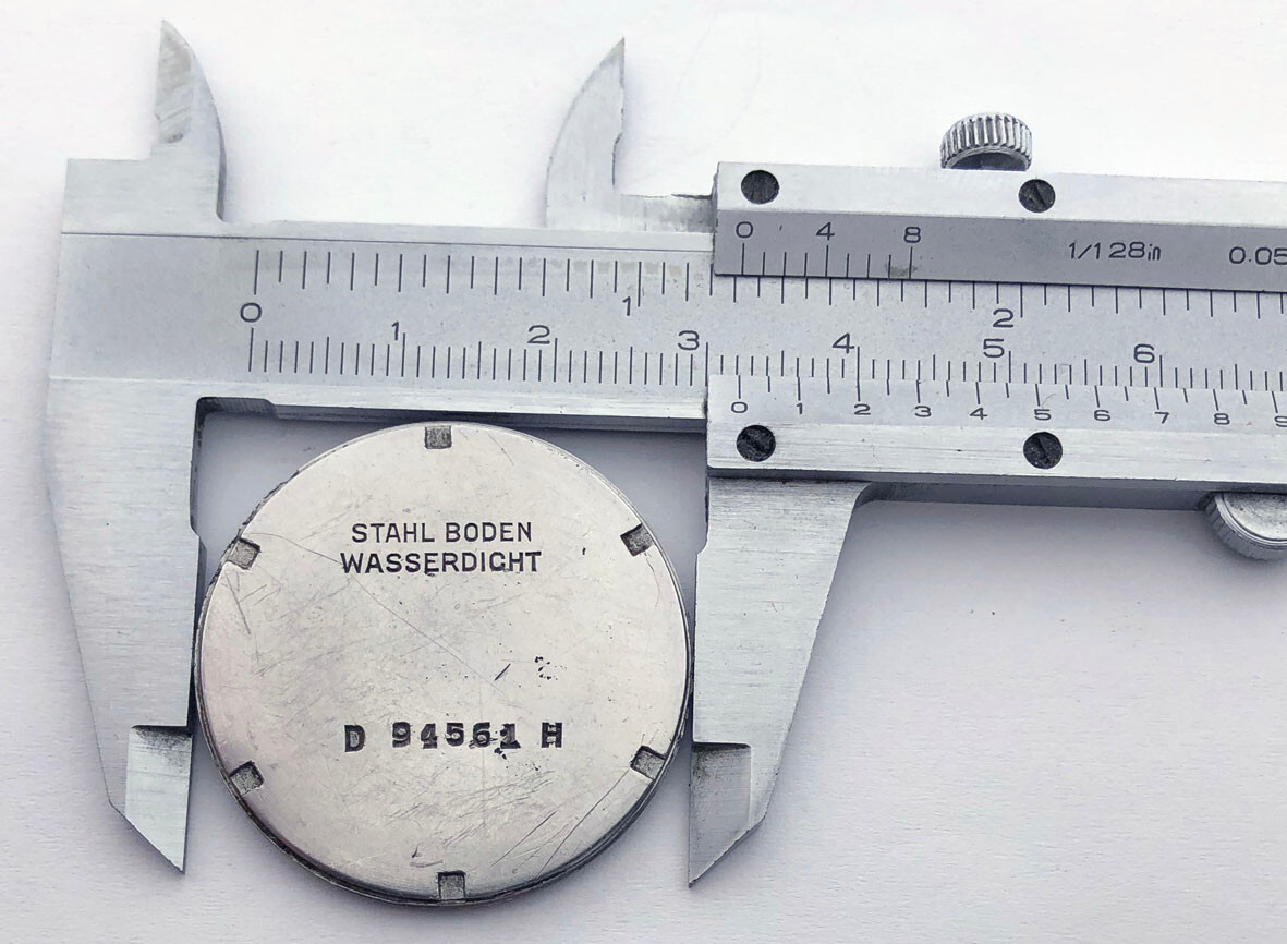 Rare For Part Steel BACK COVER CASE Military Wristwatch German Army DH WW2