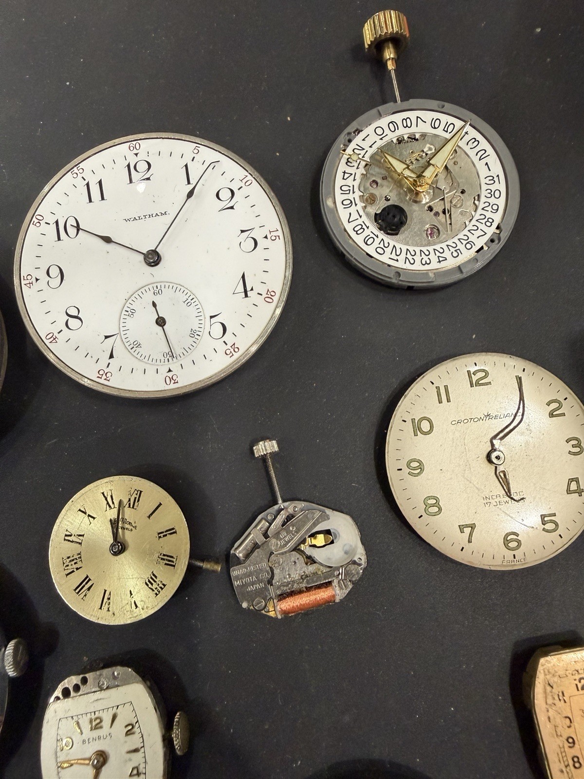 Watch Lot Movements Dials Parts Repair – Bulova Elgin Waltham Accutron