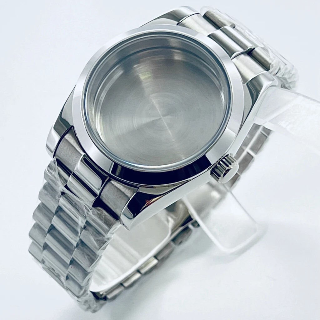 36mm 40mm Stainless Steel Watch Case+Strap Sapphire glass For NH34/35 Eta2824