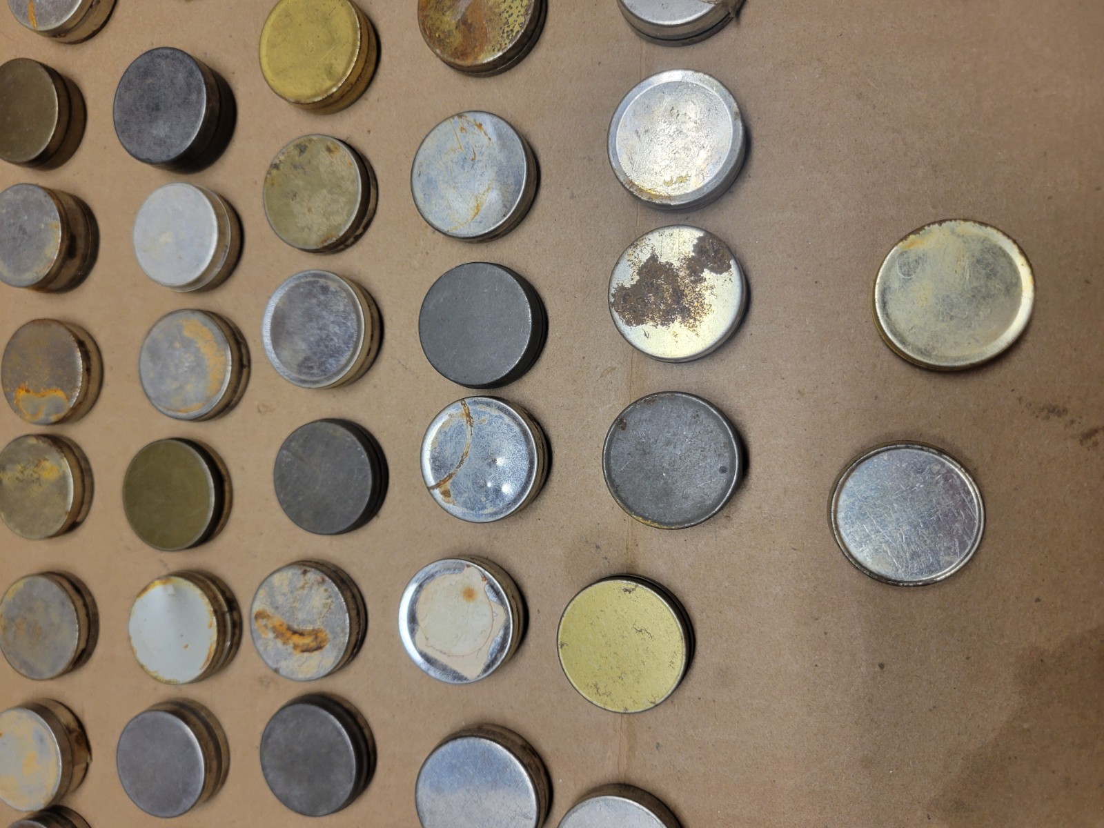 42 Watchmaker Tins for Parts or Movements Complete with Lids 1 1/4” Wide LT4