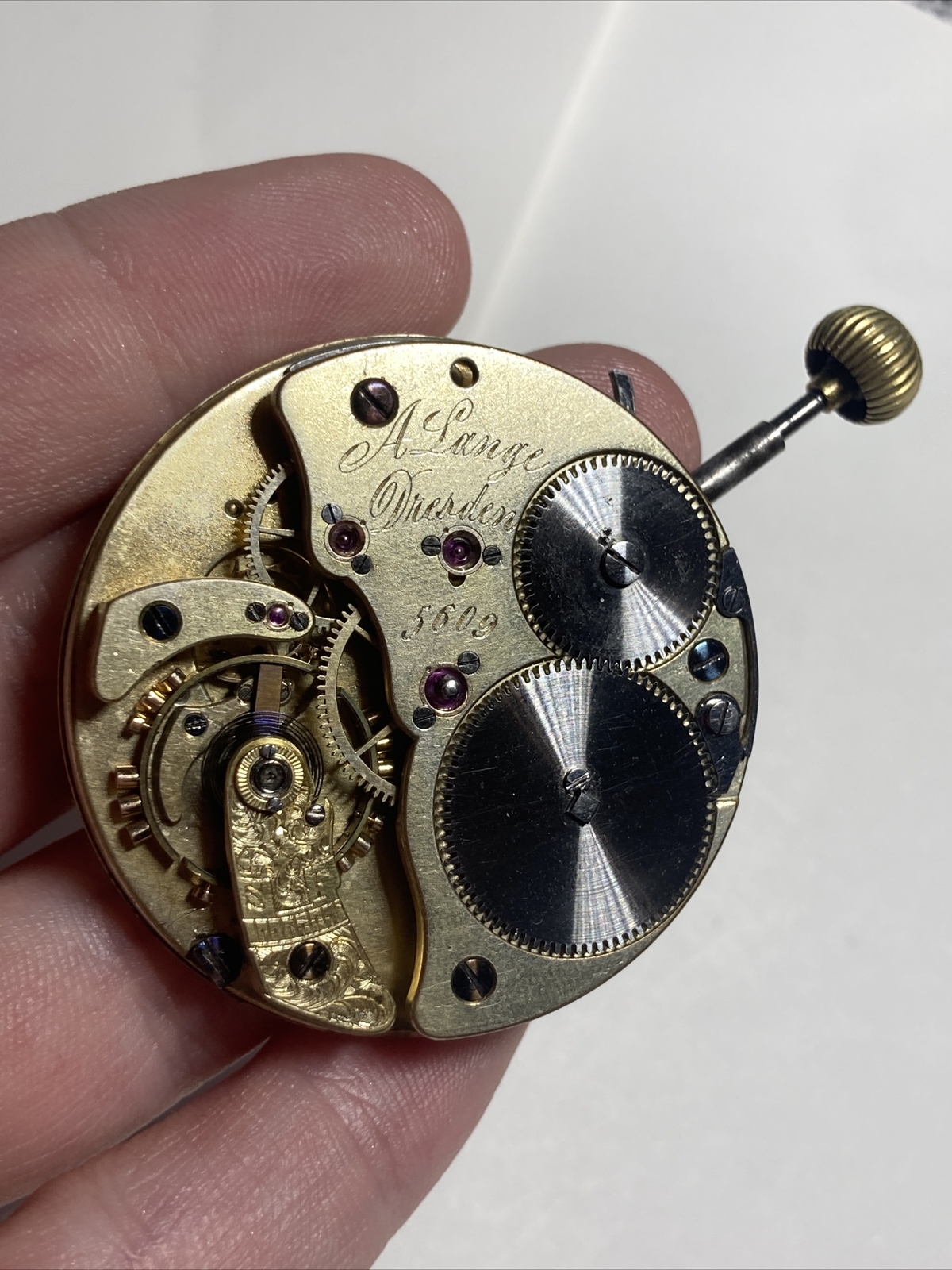 Collectible Rare A. LANGE & Sohne DRESDEN Men’s Pocketwatch Movement