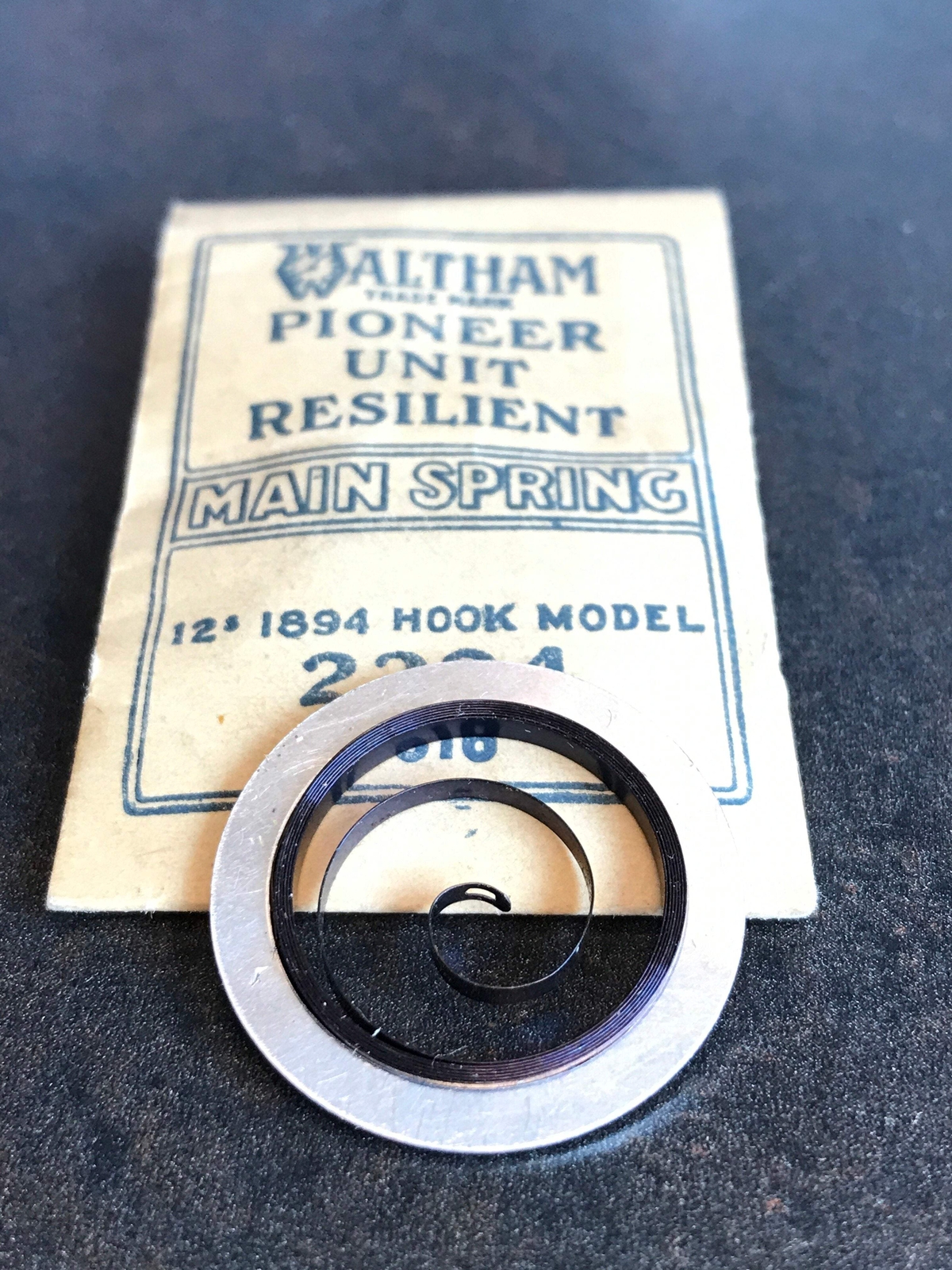 Waltham Factory Mainspring for 12s No. 2224 Hook End – Steel