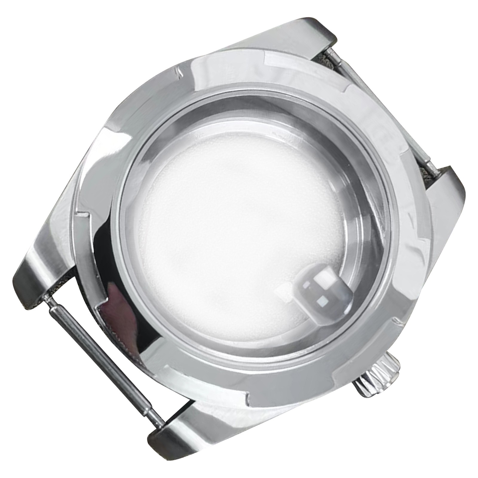 Magnifying Glass Watch Case Sapphire Glass For NH35/NH36/4R/7S Movement ff