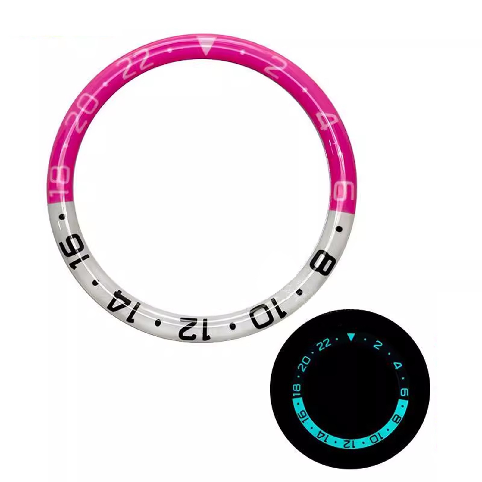 For SUB SKX007 SKX011 Blue Luminous Watch Bezel Insert Ring Outer Diameter 38MM