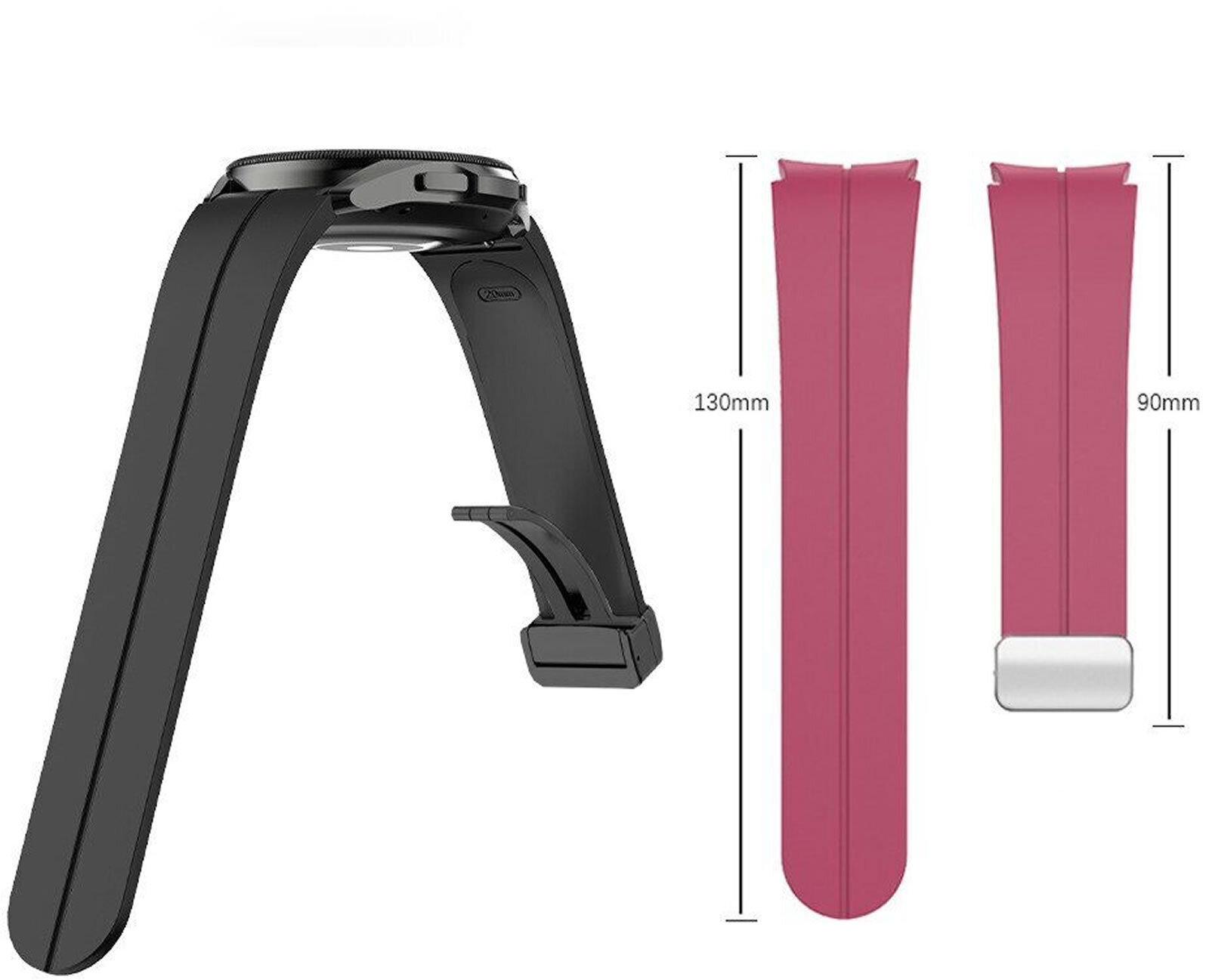Strap For Samsung Galaxy Watch 5/5 Pro/4 Silicone Band Magnetic Buckle 45mm/44mm